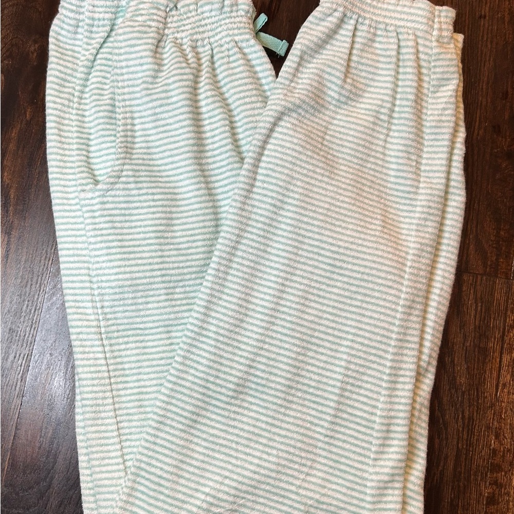 Ruffle Butts Aqua Striped Pants